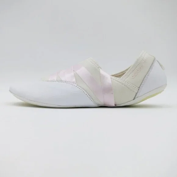 RARE Adidas Ballet Fu Low White Light Pink Ribbon Size 9 2012 - Picture 3 of 15